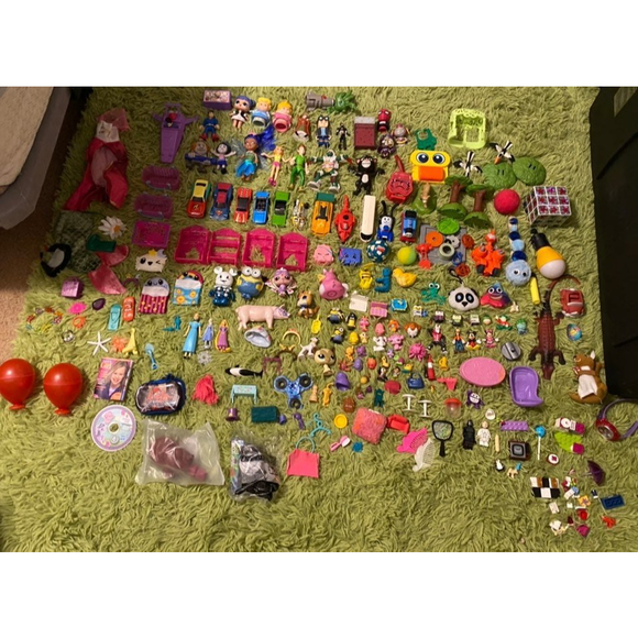 Other - HUGE toys lot (lps, legos, cars, squinkies& more! ) - 245 pieces